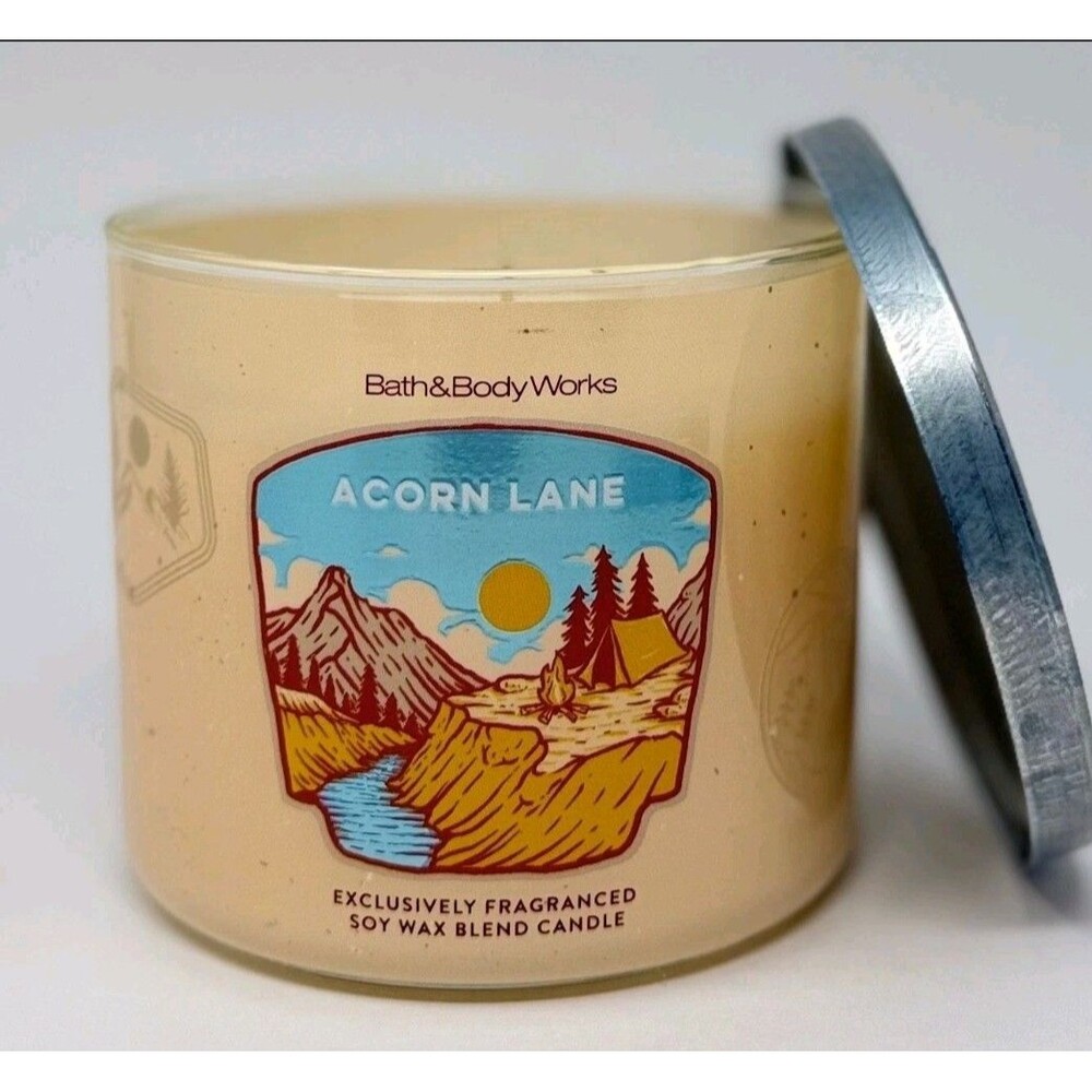 NEW BATH & BODY WORKS ACORN LANE SOY WAX BLEND CANDLE 3 WICK 14.5 OZ LARGE